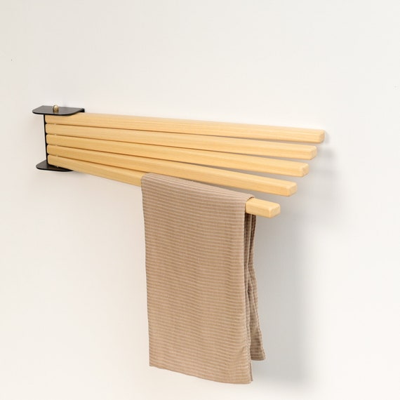 Small Space Furniture Laundry Room Organization Laundry Room Storage Wall Mount Wooden Folding Drying Rack Hotel Furniture Wooden Rack Etsy UK
