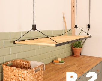 Buy Ceiling Hanging Drying Rack, Pulley Clothes Airers, White