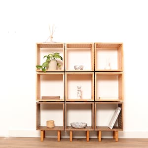 Modular Shelving, Storage Unit, Modular Bookshelf, Modular Furniture , Coffee Table, Bookcase, Solid Wood Shelf image 1