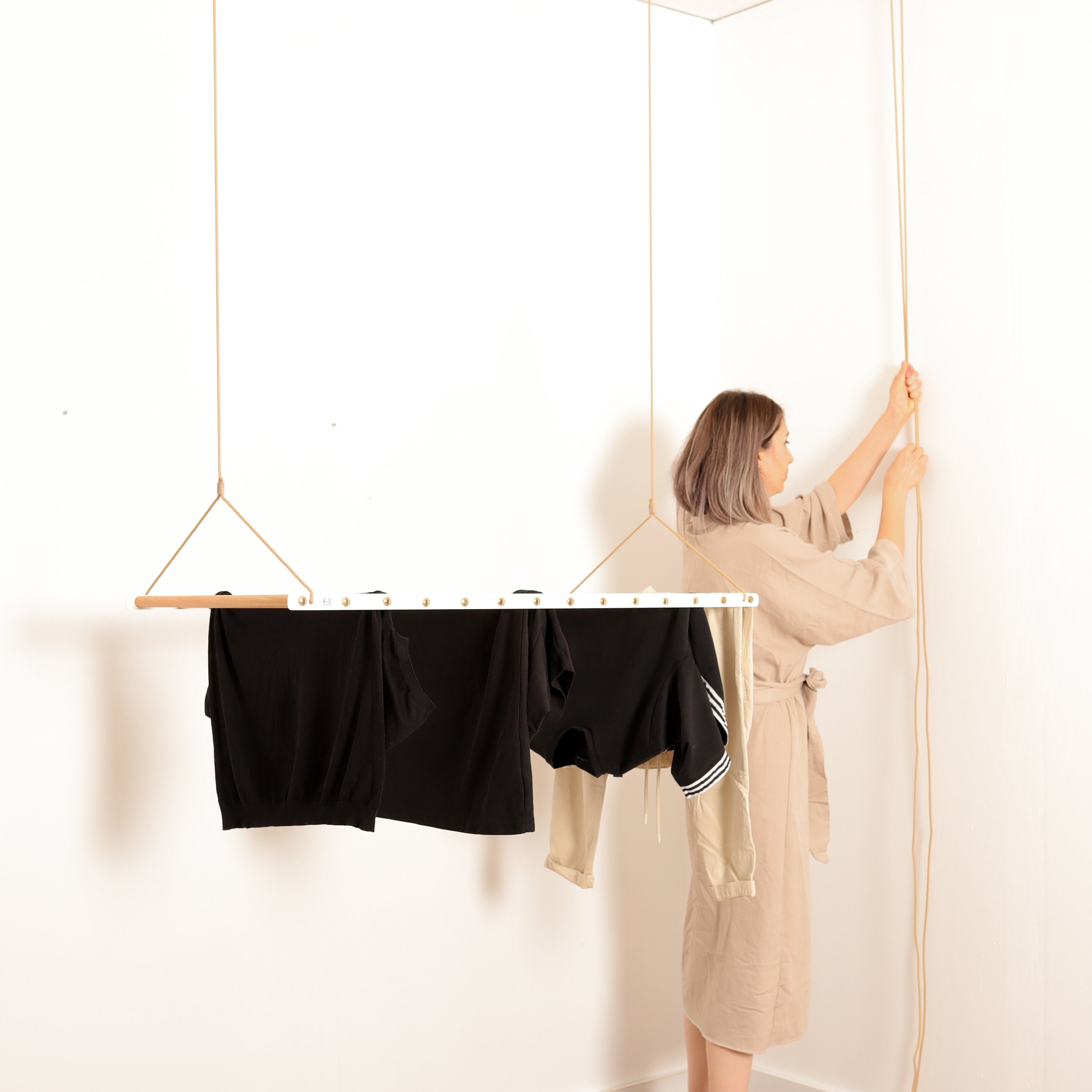 Wall / Ceiling Mounted Clothes Drying Rack, Clothes Airer, Hanging