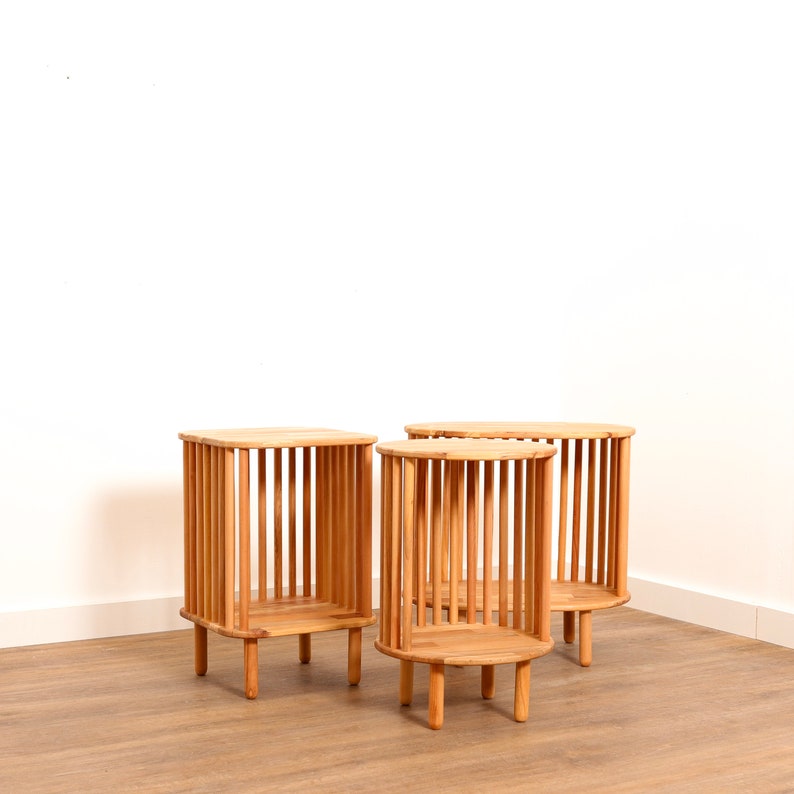 Oval Side Table Magazine Rack Cocktail Table Contemporary Etsy