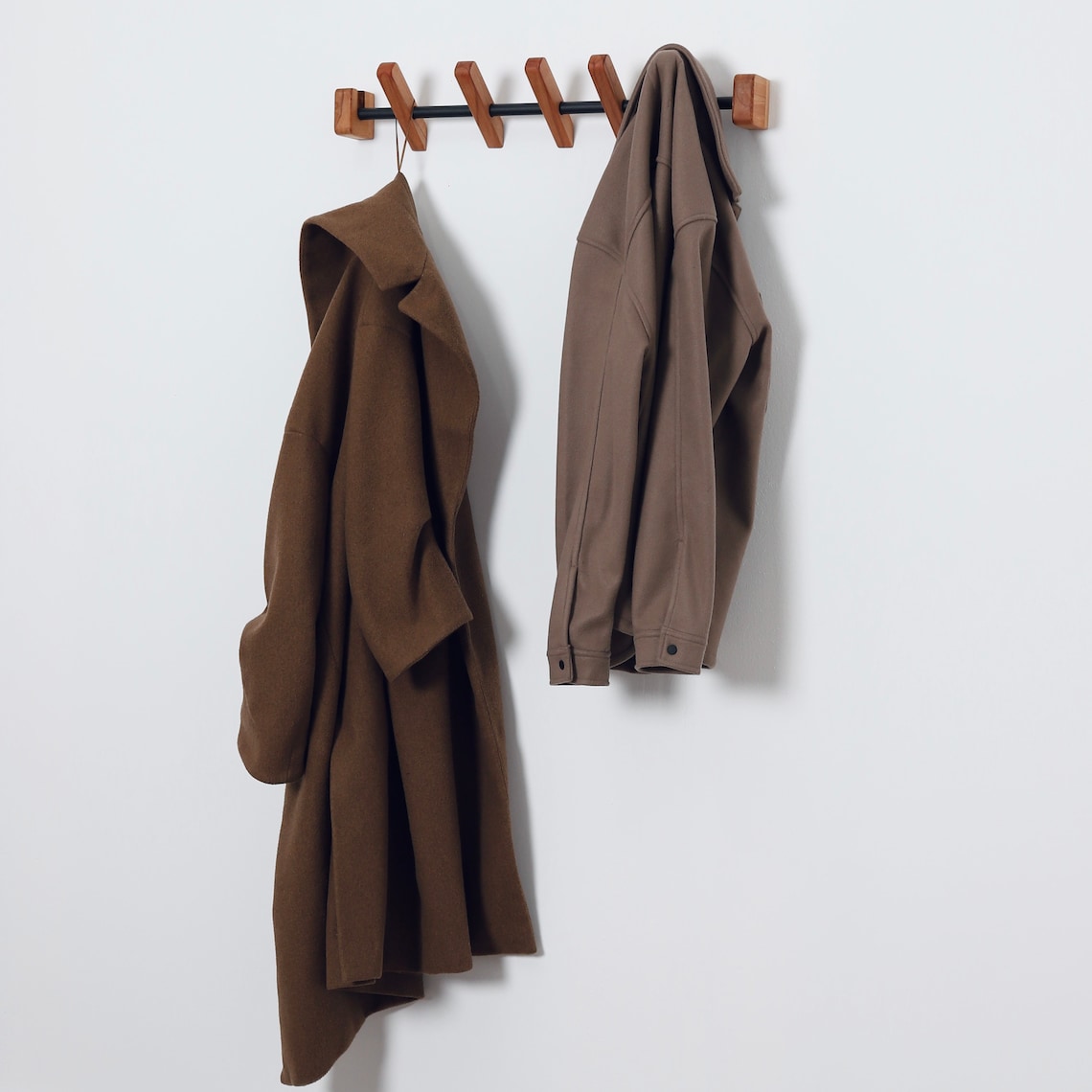 Wall Hanging Coat Rack Entryway Hooks Piano Hook Wood Etsy