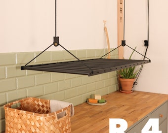 Wall Ceiling Mounted Clothes Drying Rack, Clothes Airer, Hanging
