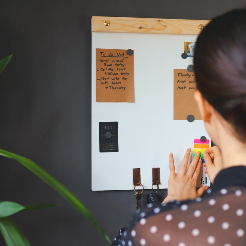 Hanging Metal Wall Board With Planner Board Etsy