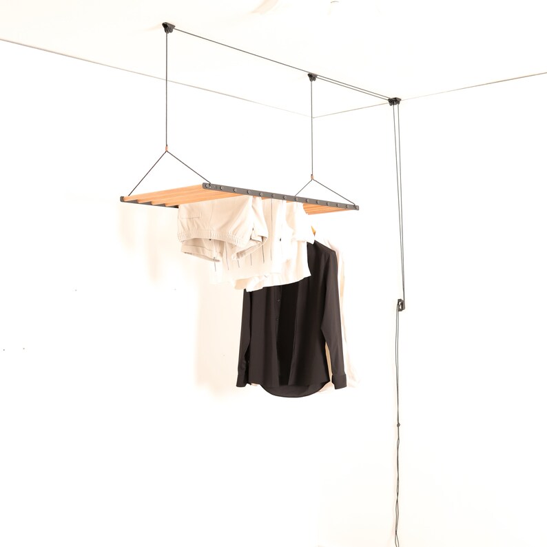 Laundry Drying Rack Ceiling Mounted Clothes Drying Rack Etsy