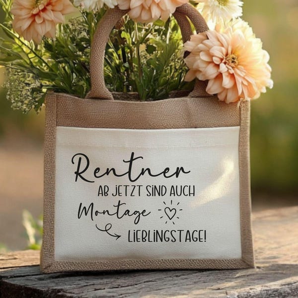 Personalized bag for retirement, retirement gift with name, farewell gift for colleague/teacher, retirement gift