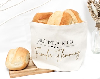 Brötchentasche, Geschenk zum Einzug, personalisiertes Hochzeitsgeschenk, personalisierte Geschenkidee für jeden Anlass