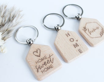 Geschenk zum Richtfest, Geschenk zum Einzug, Schlüsselanhänger Haus personalisiert, personalisierterer Schlüsselanhänger