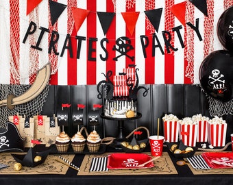 Kindergeburtstag Deko, Piratenparty , Pirat , Piratengeburtstag, Geburtstagsdeko, Partydeko Kindergeburtstag