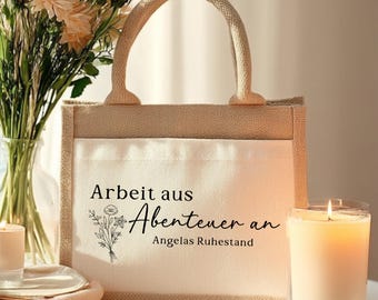 Personalized bag for retirement, retirement gift with name, farewell gift for colleague/teacher, retirement gift