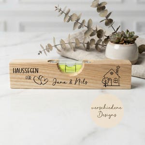 Personalisierte Wasserwaage zur Hochzeit – Geschenk für Paare zum Einzug, Richtfest –Haussegen mit Namen graviert–Lustiges Hochzeitsgeschenk