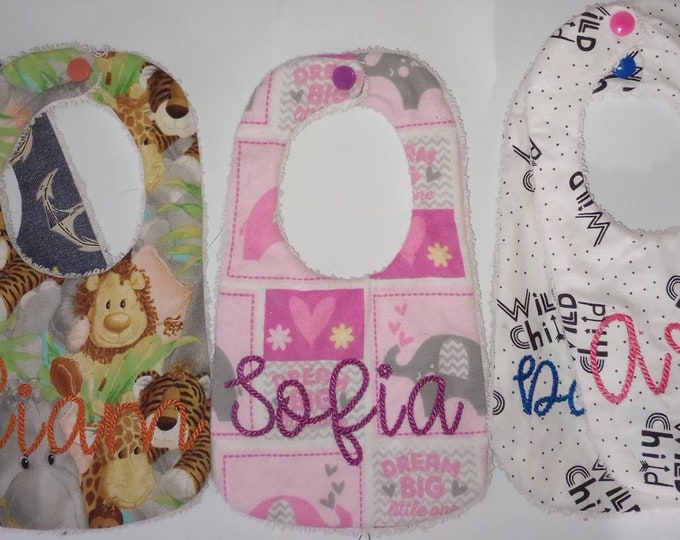 Featured listing image: Personalized Baby Bibs custom made