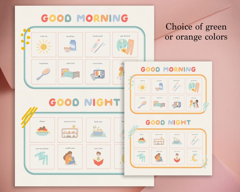 Customisable Routine Chart Printable Daily Rhythm Routine | Etsy