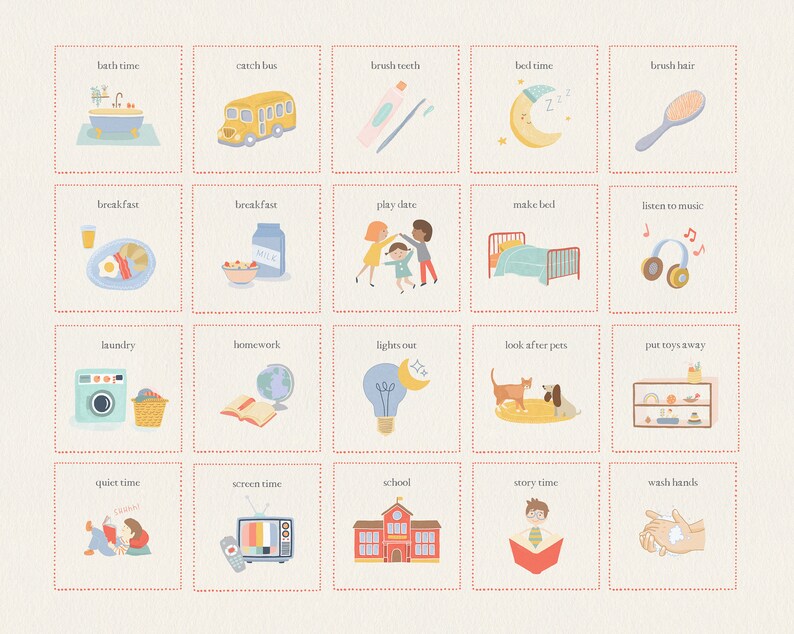 Customisable Routine Chart Printable Daily Rhythm Routine | Etsy