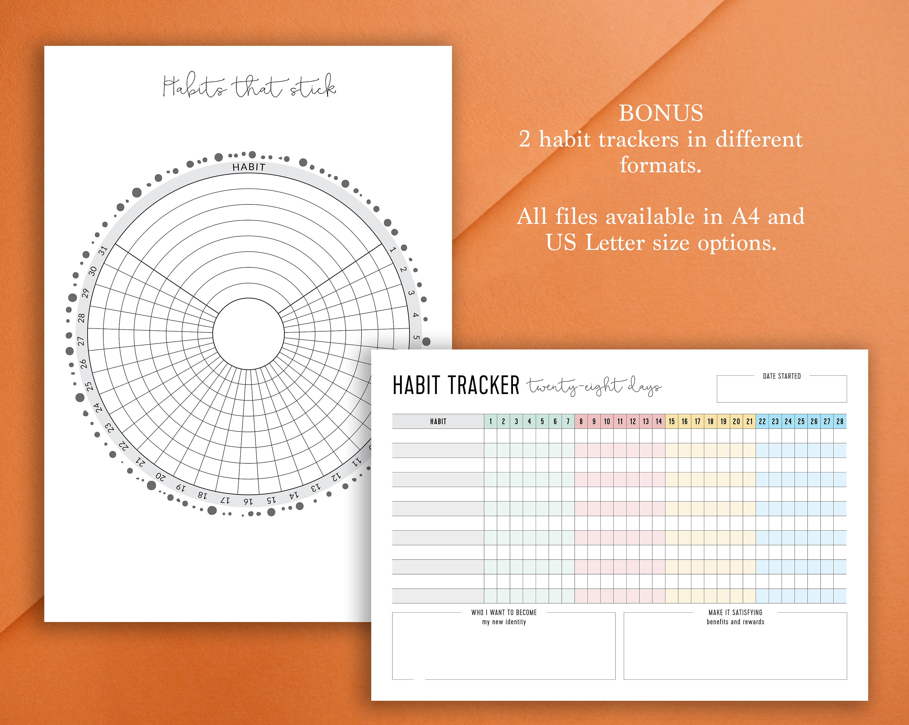 habits workbook habit tracker daily habit tracker printable etsy