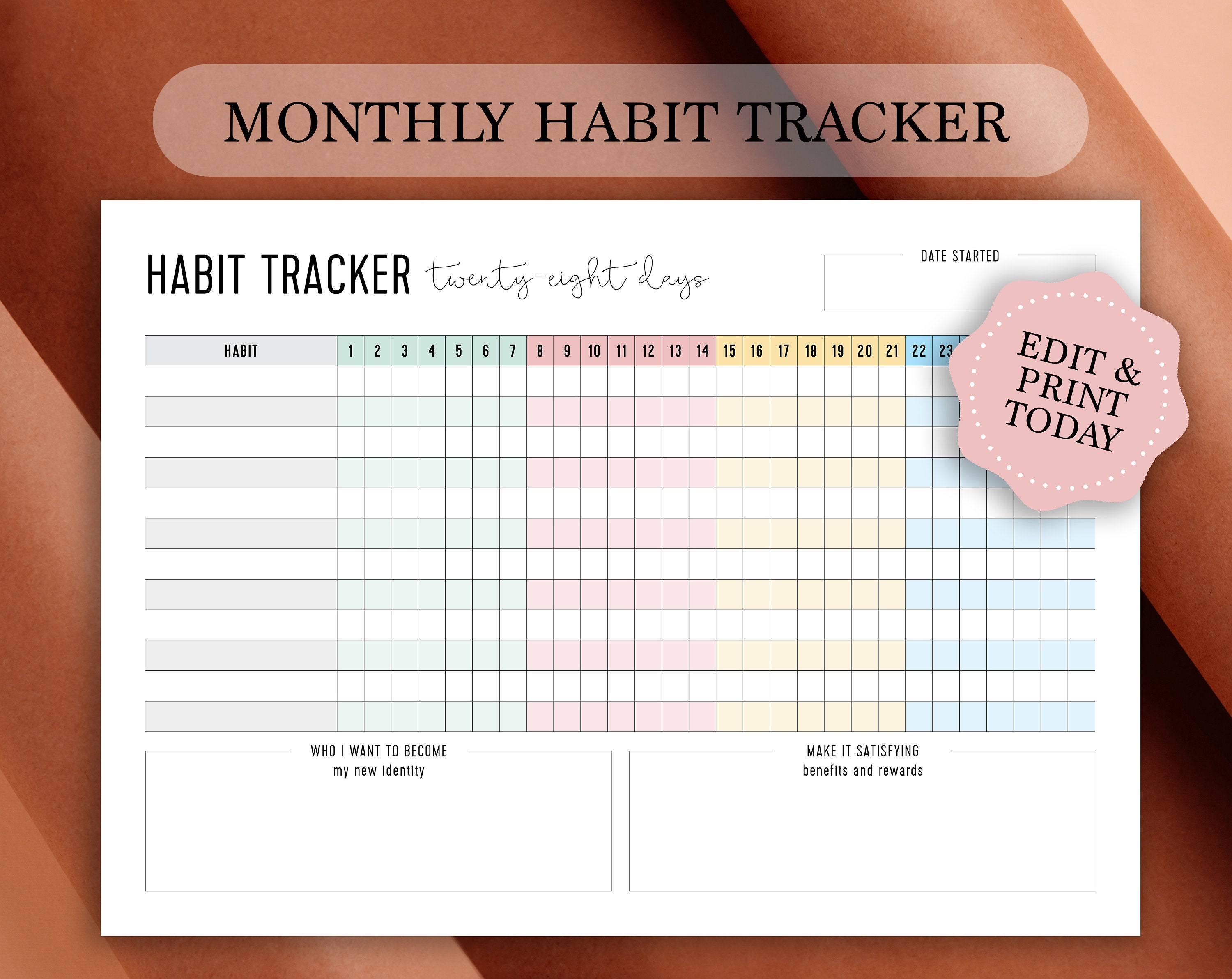 monthly habit tracker  Postcard for Sale by Taylersmaterial