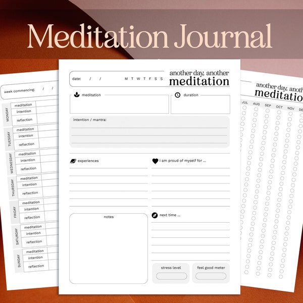 Meditation Journal, Meditation tracker, mindfulness, Dr Joe dispenza