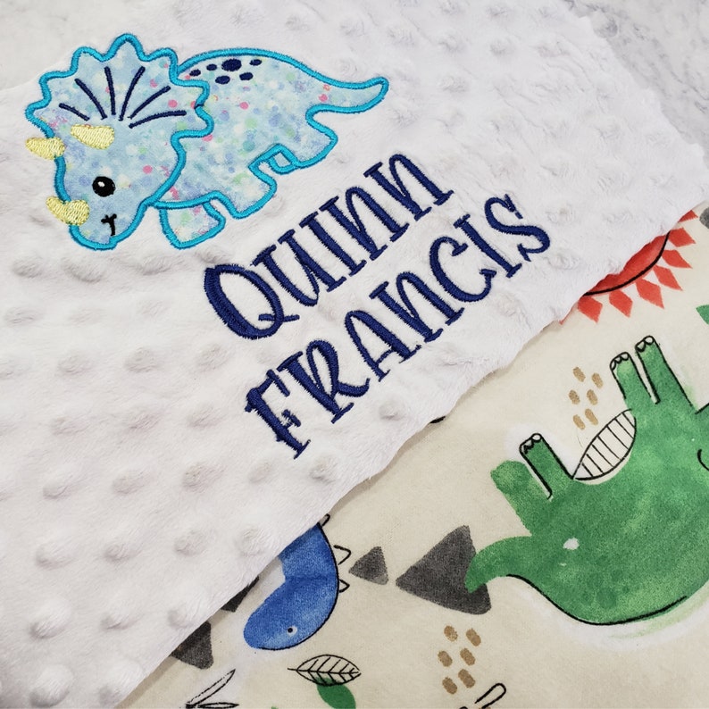 Personalized Dinosaur Baby Blanket / Dinosaur Blanket With Etsy