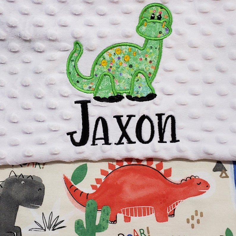 Personalized Dinosaur Baby Blanket / Dinosaur Blanket With Etsy