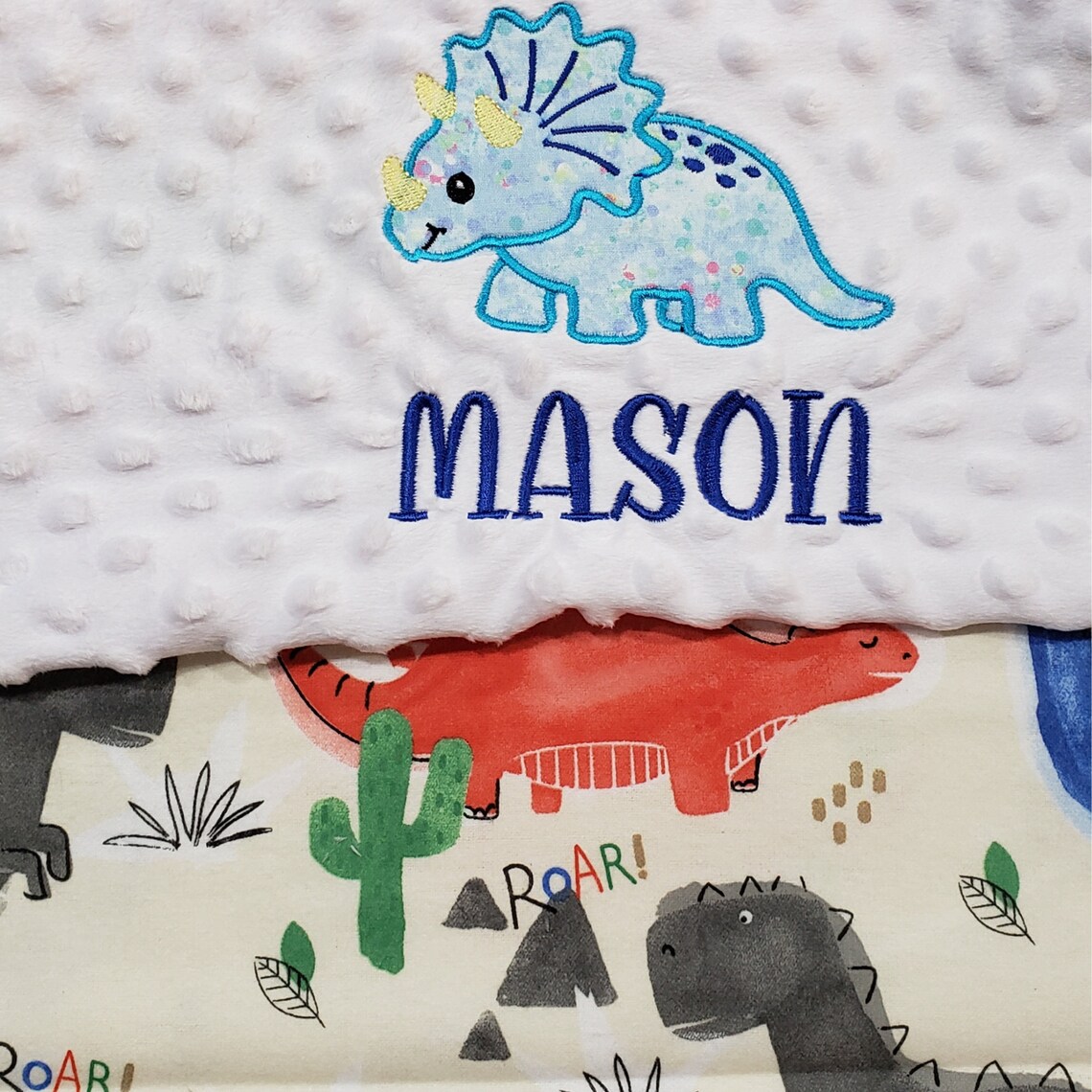 Personalized Dinosaur Baby Blanket / Dinosaur Blanket With Etsy