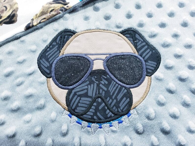 Personalized Pug Baby Blanket // Dog Themed Blanket // Etsy