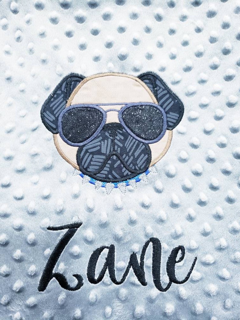 Personalized Pug Baby Blanket // Dog Themed Blanket // Etsy