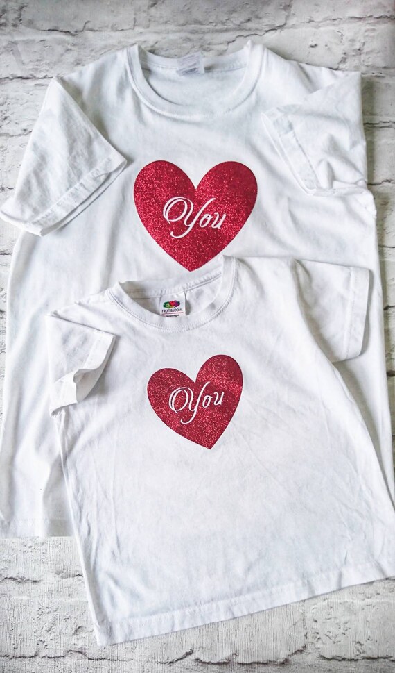 Love You Matching Tshirt Set Mummy And Me Matching Gift Set Etsy