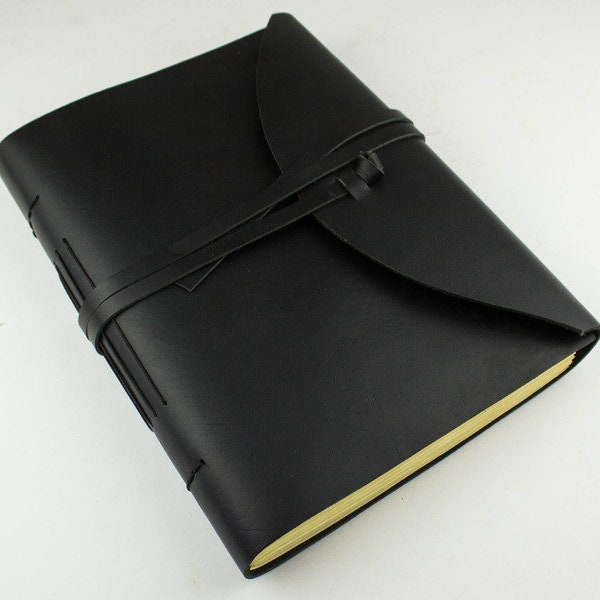 Carnet de notes en cuir grand format, cuir / cuir véritable marron, 0094