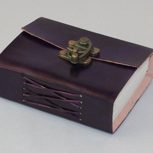 Leather book notebook diary notebook leather real leather made paper 016d