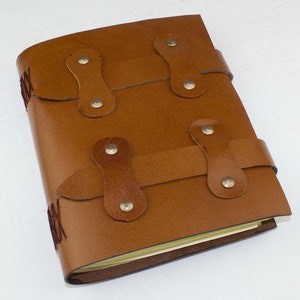 Leather book diary notebook blotter knight leather real leather 0081