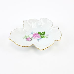 Vintage small bowl made of porcelain confectionery / praline plate roses Shabby Frisian porcelain manufacture
