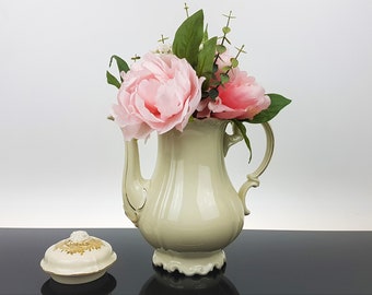 Vintage Teekanne Kaffeekanne Porzellan-Kanne von Edelstein Bavaria / Maria- Theresia Shabby Chic Vintage Vase