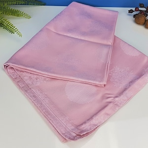 Damask tablecloth vintage / old tablecloth - 110 cm x 130cm pink 60s / 70s shabby country house