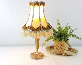 Marble / Onyx Lamp Bedside Lamp Table Lamp Cottage Lamp Vintage Lamp Romantic Lamp Shabby Chic Toil de Jouy