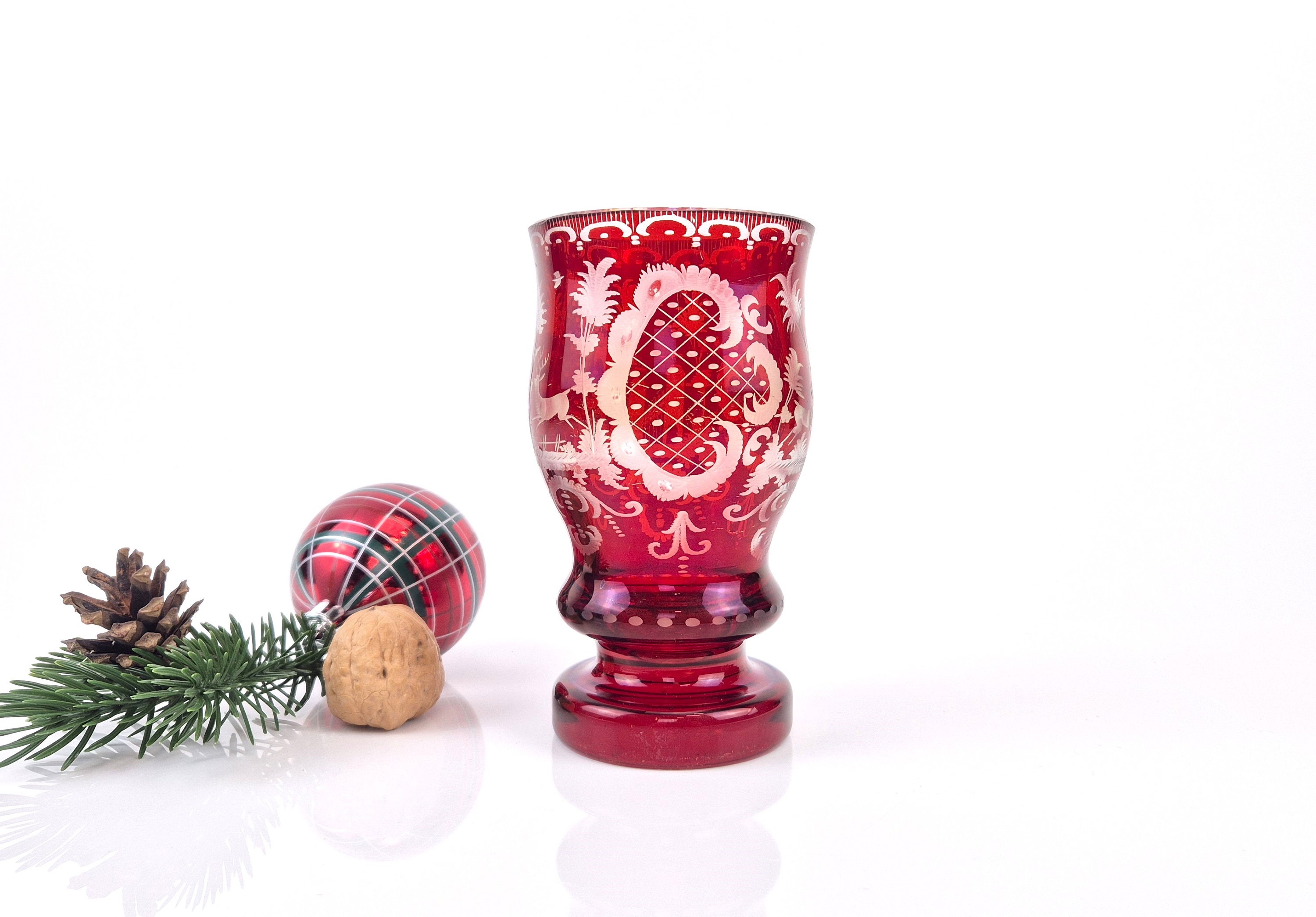 Bohemian glass vase - Etsy 日本