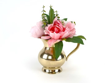 銅製の花瓶、銅製の水差し、ヴィンテージの花瓶の装飾、銅製のフラワー