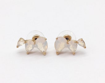Boho style feuille Oreille Goujon Or//Argent Plaqué Dangle Boucles d/'oreilles Créoles Spirale en Laiton