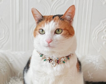 Drop Diamond Cubic Necklace for Cat Dog Pet Photoshoot gifts birthday wedding halloween costume tiktok Miyopet
