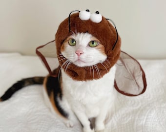 Funny Cockroach Pet Costume: Plush Bug Hat for Cats & Small Dogs