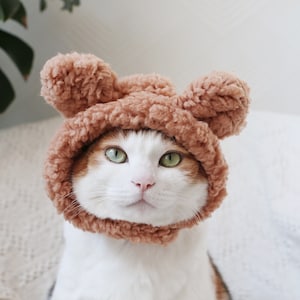 Cat Dog Cute Bear hat crown costume halloween pet gift tiktok image 1