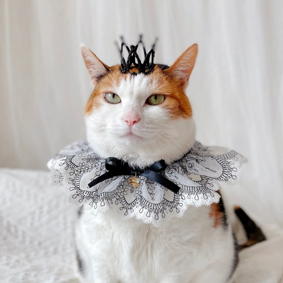 ブラックスワンレースペットスカーフ：猫犬コスチューム首輪 - Etsy 日本