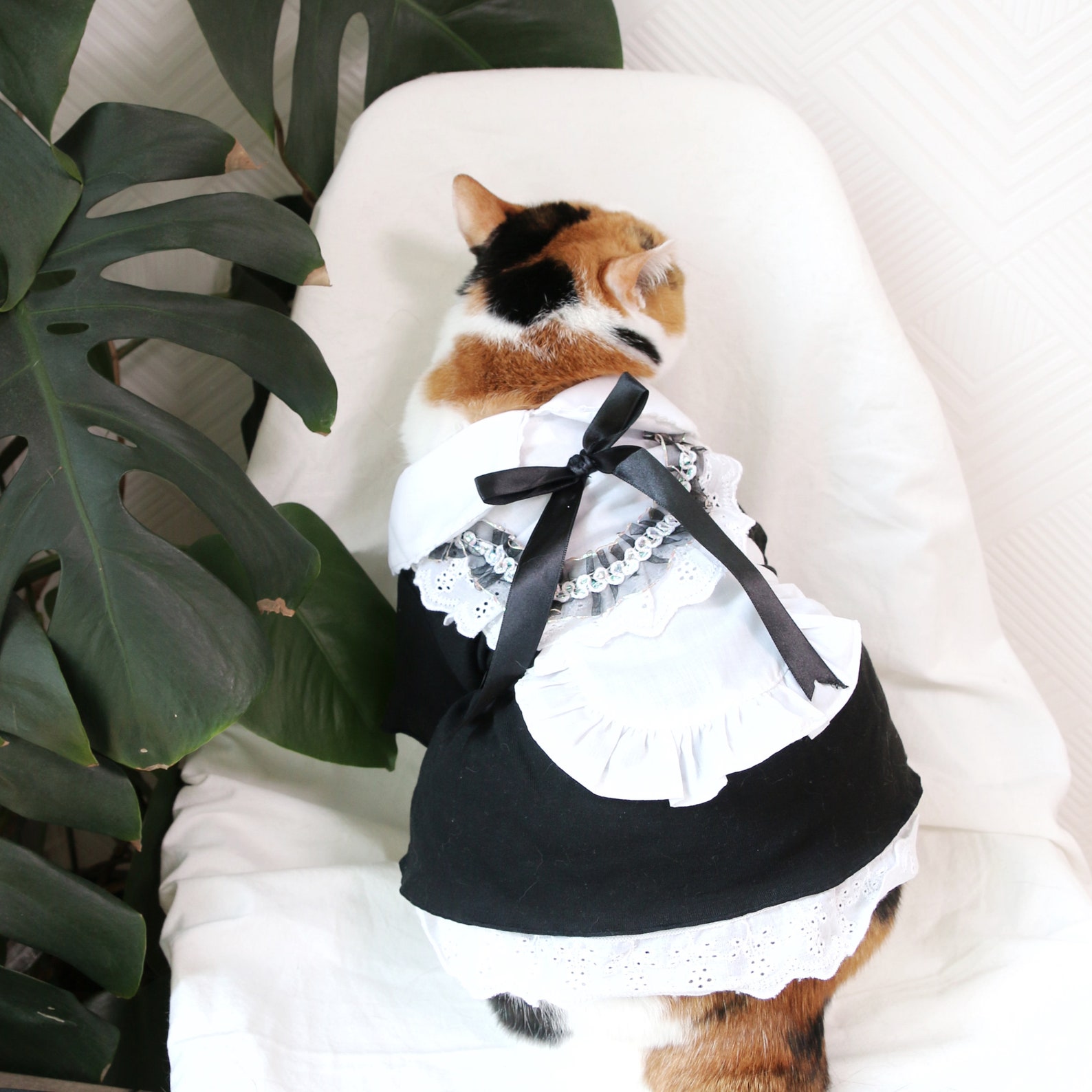 Dog Maid Outfit
 Pet Cat Dog Maid Costume Clothes Maid Uniform Suit Dress for