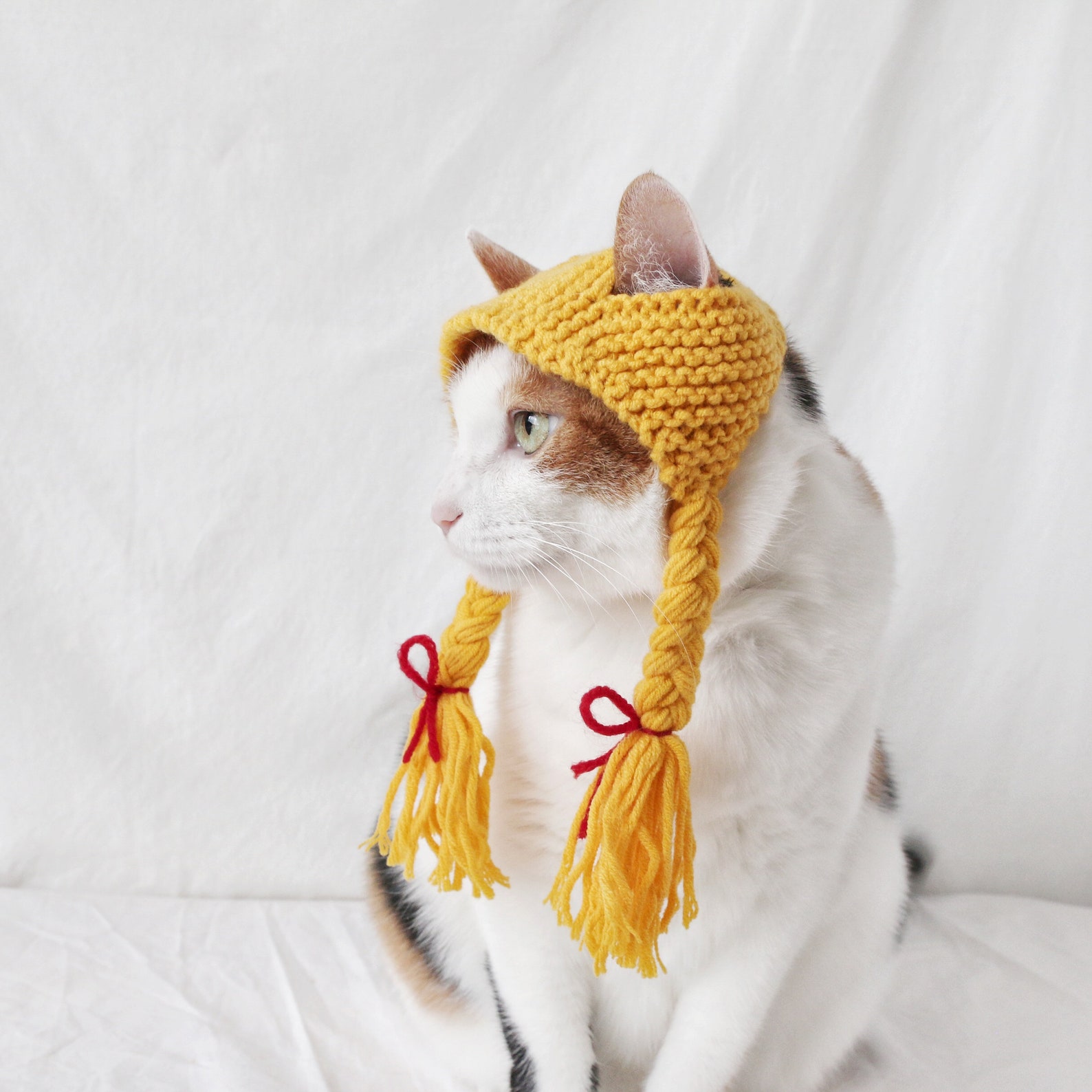 Cat Dog Knit wig hat funny tiktok hairband headband Crown hat Etsy