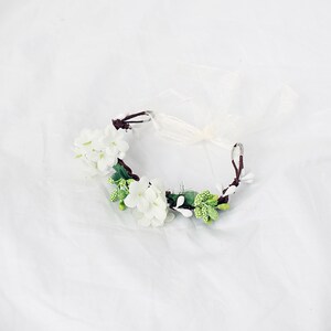 Cat Dog White Flower hairband headband Crown halloween costume image 3