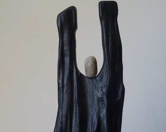 noble wooden figure / wooden figure / wooden sculpture / art figure