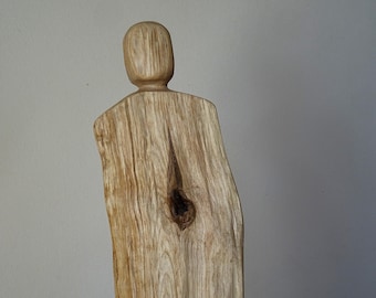 große Holzfigur, Holzskulptur, Kunstfigur, Holzfigur, Figur aus Holz / Eisen, Holzkunst