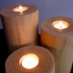 Tea light holder, tea light stand, 3 pieces, tea light holder handmade image 1