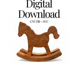 Rocking Horse Wooden Toy Plan, CNC File, SVG Digital File