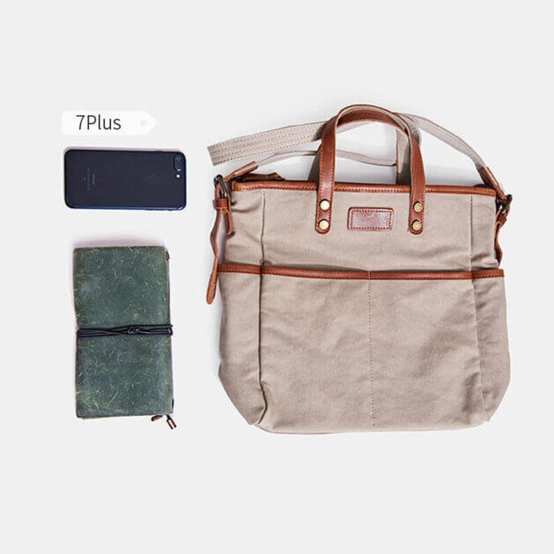 Men's Monogrammed Gifts Canvas Messenger Bagbriefcase Etsy