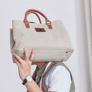 Canvas Tote Bag, Unisex gift Daily Shoulder Bag, Handmade Handbags, Diaper Bag Mom Bag, Best Gift For Her/Him, Large Totes Shopper Bag